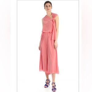 MaxMara Pink Asymmetrical Top and pants Ensemble
